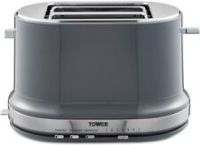 Tower T20043GRP Belle 2-Slice Toaster with 7 Browning Settings, Defrost/Reheat/Cancel, 800 W, Graphite