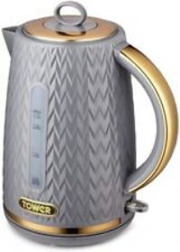 TOWER Empire Collection T10052GRY Jug Kettle  Textured Grey
