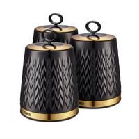 Tower Empire Set Of 3 Canisters &Ndash; Black