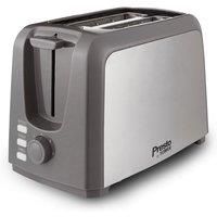 Presto PT20057 750W 2 Slice Brushed Toaster, Stainless Steel - Brand New