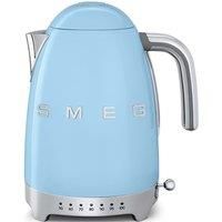 Smeg Kettle and 4 Slice Toaster Set 1.7L 3Kw Variable Temperature Pastel Blue