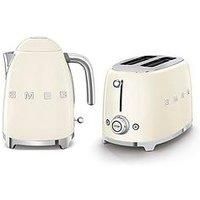 SMEG KETTLE  &  2 SLICE TOASTER - CREAM
