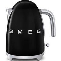 Smeg KLF03BLUK 1.7Ltr - 3kw Kettle and TSF01BLUK 2 Slice Toaster Set in Black, Comes with a Oria Blue Water Filter Jug Worth £14.99