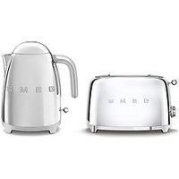 Smeg KLF03SSUK 1.7Ltr - 3kw Kettle and TSF01SSUK 2 Slice Toaster Set in Polished Stainless Steel