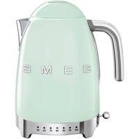 Smeg 1.7L 3Kw Variable Temperature Jug Kettle & 4 Slice Toaster Set Pastel Green