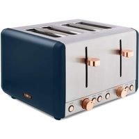 Tower Tower Empire 4 Slice Textured Toaster  Midnight Blue