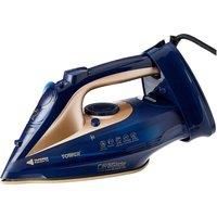 Tower T22008BLG CeraGlide Cordless Iron with Ceramic Soleplate and Variable Steam Function, Blue and Rose Gold