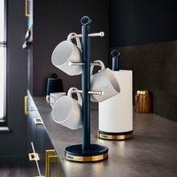 Tower T826092MNB Empire 6 Cup Mug Tree/Kitchen Pole Midnight blue -Brand New