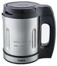 Tower T12056 Stainless Steel Soup & Smoothie Maker, 1L, Silver, New & Sealed