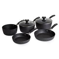 Tower Precision 5 Piece Non Stick Pan Set - Black & Speckled