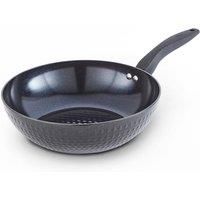 Tower Diamo Wok with Black Diamond Ceramic Non-Stick, 28cm, Black T900134