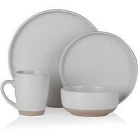 Tower BO867007WHT Avena 16 Piece Dinnerware Set, Linen White - Brand New
