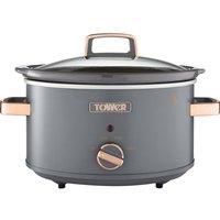 Tower T16042GRY Cavaletto 3.5 Litre Slow Cooker New & Sealed, Grey & Rose Gold
