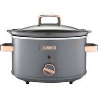 Tower T16042GRY Cavaletto 3.5 Litre Slow Cooker New & Sealed, Grey & Rose Gold