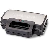 Tower T27031 Deep Filled Sandwich Maker with Non-Stick Coated Plate and Automatic Temperature Control, 900W, Stainless Steel