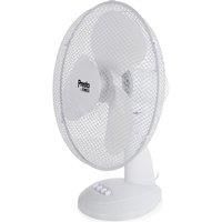 16" Desk Fan - Presto by Tower PT600003 3 Speed with Oscillation in White