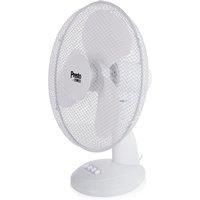 16" Desk Fan - Presto by Tower PT600003 3 Speed with Oscillation in White