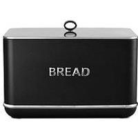 Tower T826175BLK Renaissance Bread Bin, 16L Capacity, Simple Pull Lid, Black