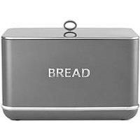 Tower T826175GRY Renaissance Bread Bin, 16L Capacity, Simple Pull Lid, Grey