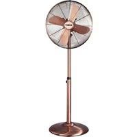 Tower T637000C Metal Pedestal Fan With 3 Speeds, Automatic Oscillation, LongLife Motor, 16 Inch, 50W, Copper