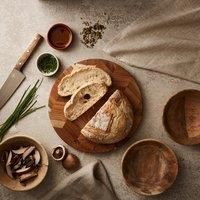 Barbary & Oak BO847023, Chevron Round Chopping Board, Suitable for Food Prepa...