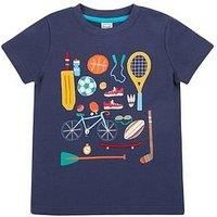 Frugi Boys Carsen Applique T-Shirt - Navy