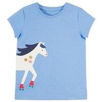 Frugi Girls Elise Wrap Around T-Shirt - Blue