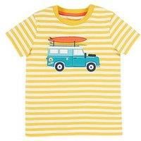 Frugi Boys Sid Applique T-Shirt - Yellow