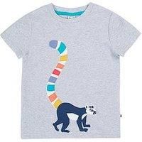 Frugi Boys Carsen Applique T-Shirt - Grey