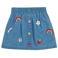 Frugi Girls Charley Denim Skirt - Blue