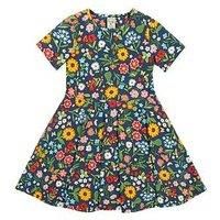 Frugi Girls Sunshine Skater Dress - Navy