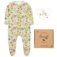 Frugi Baby Bunny Bounce Sleepsuit Gift Set - White