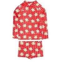 Frugi Girls Rachel Rash Vest Set - Pink