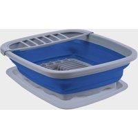 Hi-Gear Folding Wash Drainer, Fully Collapsible Dish Drainer, Space Saving Dish Drainer, BPA Free, Blue, One Size