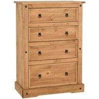 Corona Solid Pine 4 Drawer Chest of Drawers