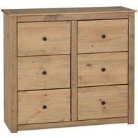 Seconique Panama 6 Drawer Chest - Natural Wax