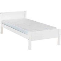 AMBER BED 3ft SINGLE BED FRAME IN WHITE OR  ANTIQUE PINE