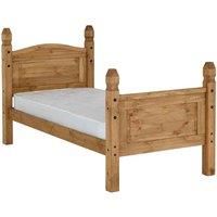 Seconique Corona 3 Feet Bed High Foot End, Distressed Waxed Pine, single