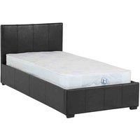 Waverley Black Faux Leather Storage Ottoman 3ft  4ft, 4ft6, 5ft Bed Frame