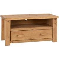 Seconique Tortilla Flat Screen Tv Unit in Distressed Waxed Pine