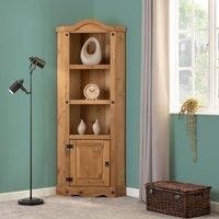 Corona Corner Display Unit - Mexican Solid Pine, Rustic, Distressed