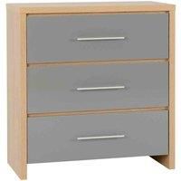 Seville Grey 3 Drawer Chest Grey