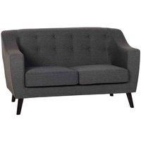 Seconique Ashley 2 Seater Sofa in Dark Grey Fabric