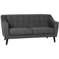 Seconique Ashley Modern 3 Seater Sofa in Dark Grey Fabric