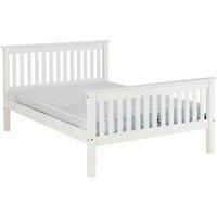 Seconique Monaco 4/' Small Double High End Bed in White