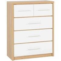 Seville Oak and white effect 1 Drawer Bedside Cabinet  3 Chest or  2 Door Robe