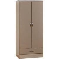Nevada 2 Door 1 Drawer Wardrobe in Sonoma Oak Effect