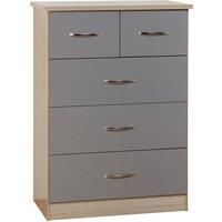 Seconique Nevada 3 Plus 2 Drawer Chest, Grey