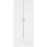 Seconique Nevada White High Gloss Bedroom Range - Wardrobes Chest Bedsides