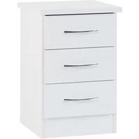 Nevada White 3 Drawer Table White